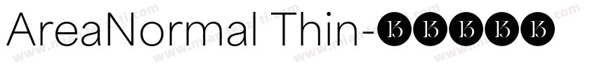 AreaNormal Thin字体转换